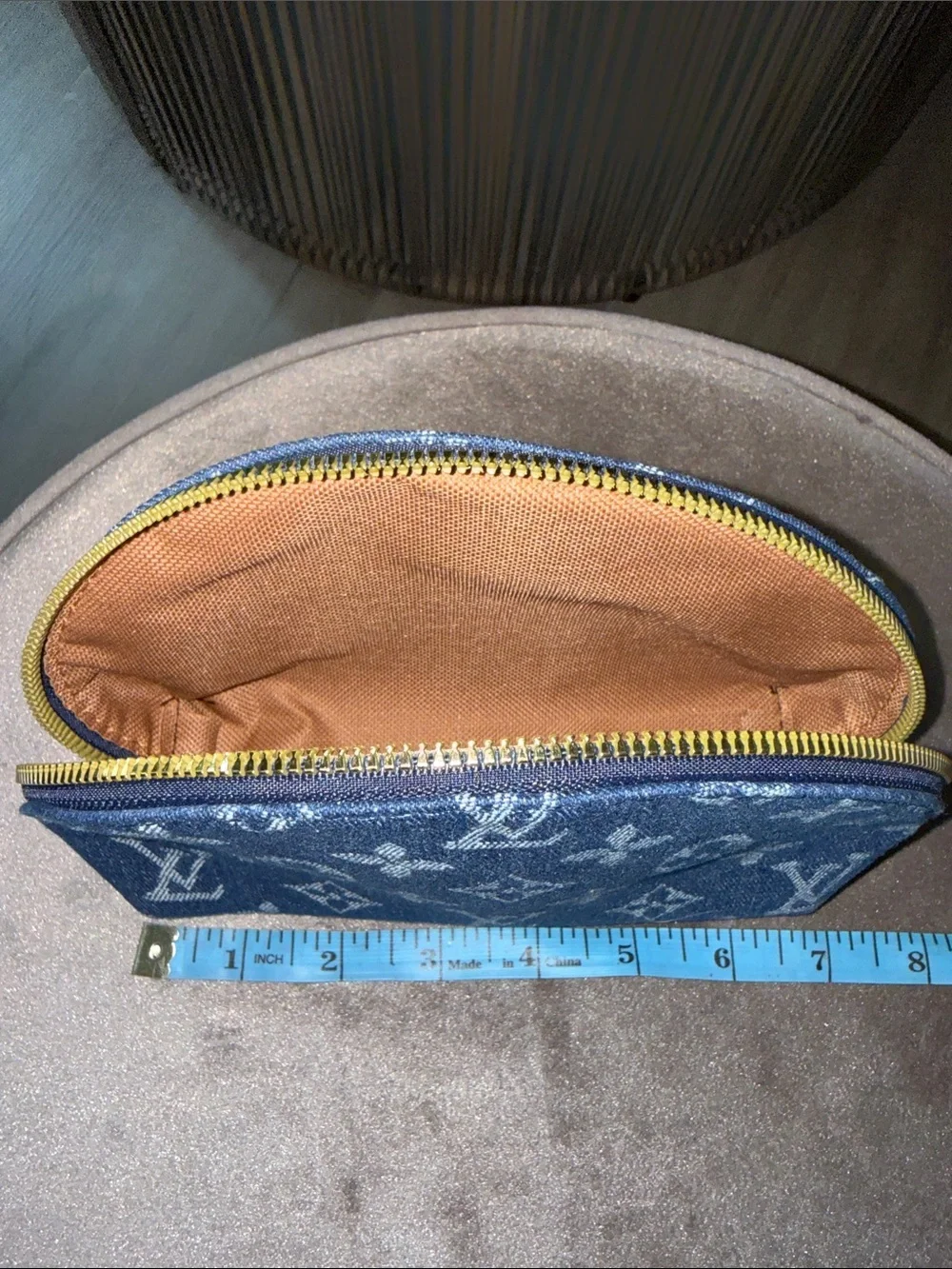 Louis Vuitton Monogram Denim Cosmetic Pouch Set Luxury Designer